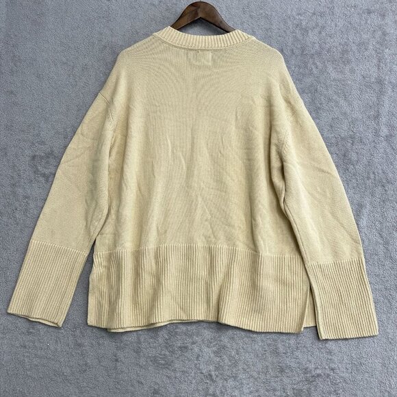 NEW Gap Women's XL Beige Cotton Sweater Crewneck Pullover - Picture 3 of 10